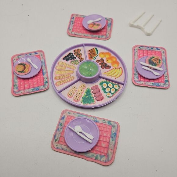 Vtg Barbie Sweet Roses Dining Lazy Susan Vegetable Platter Replacement Parts 80s - Picture 1 of 16